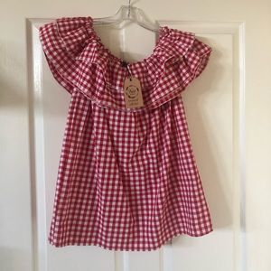 Red Checked Blouse